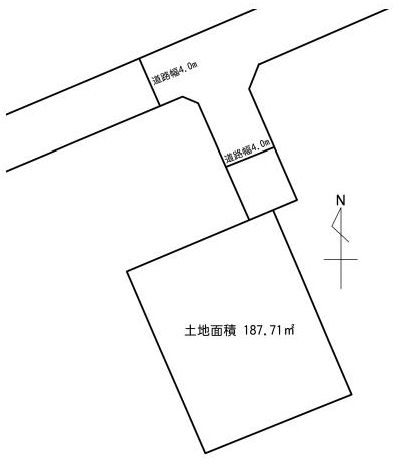 上尾駅 徒歩17分 土地面積:187.71平米 ( 56.78坪 )